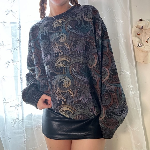 Vintage geometric pattern sweater - Picture 4 of 7